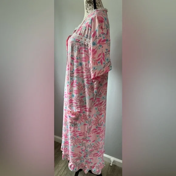 Tropical Pink and White Button-Up Dress - Picture 4 of 11